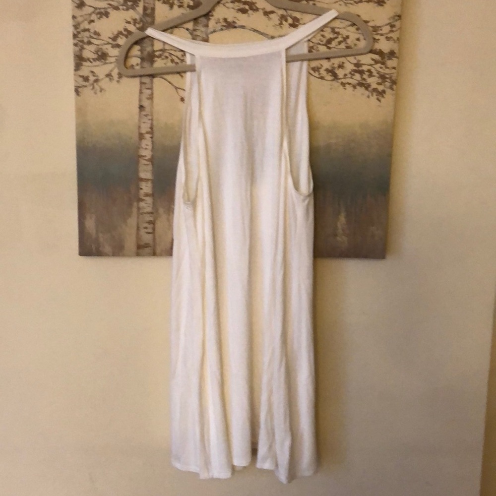 White Small halter shift dress